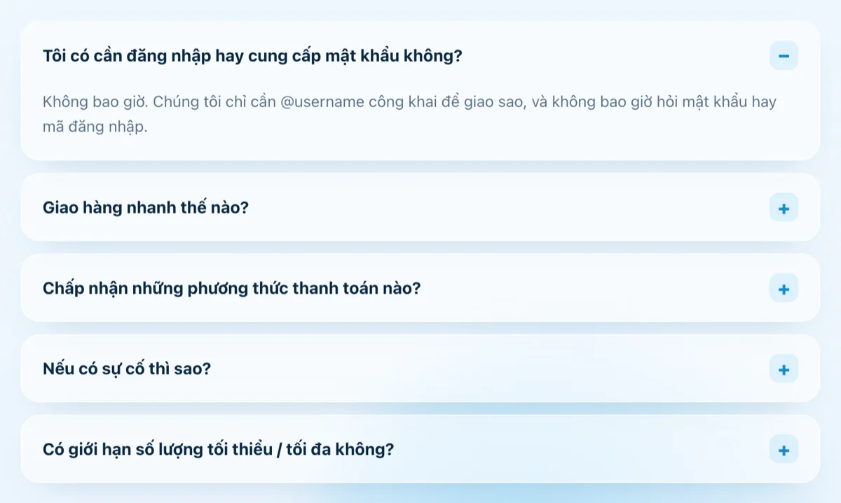 Mục câu hỏi thường gặp trên saotelegram.com